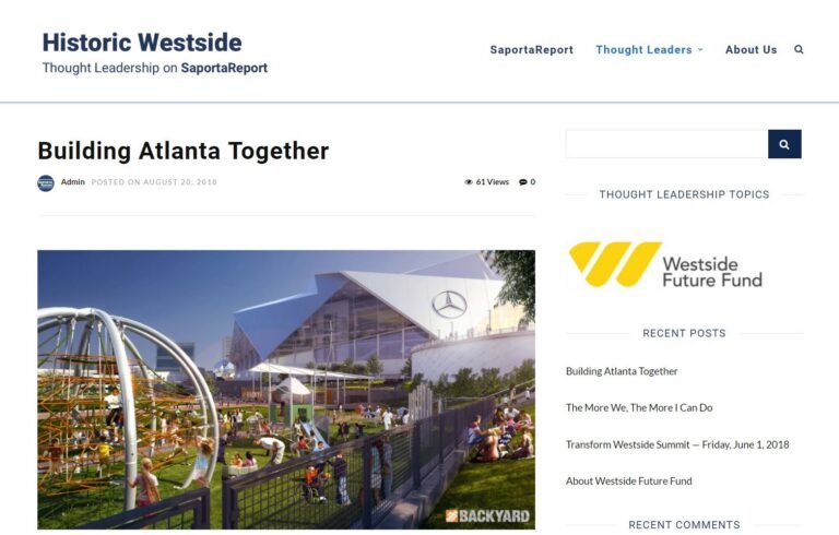 In the News: Westside Future Fund Shows its #WestsidePride with Launch of Weekly Saporta Report Column