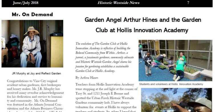Historic Westside News Feature: “Garden Angel Arthur Hines and the Garden Club at Hollis Innovation Academy”